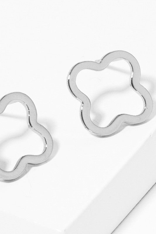 Clover Gold Dipped Post Earrings