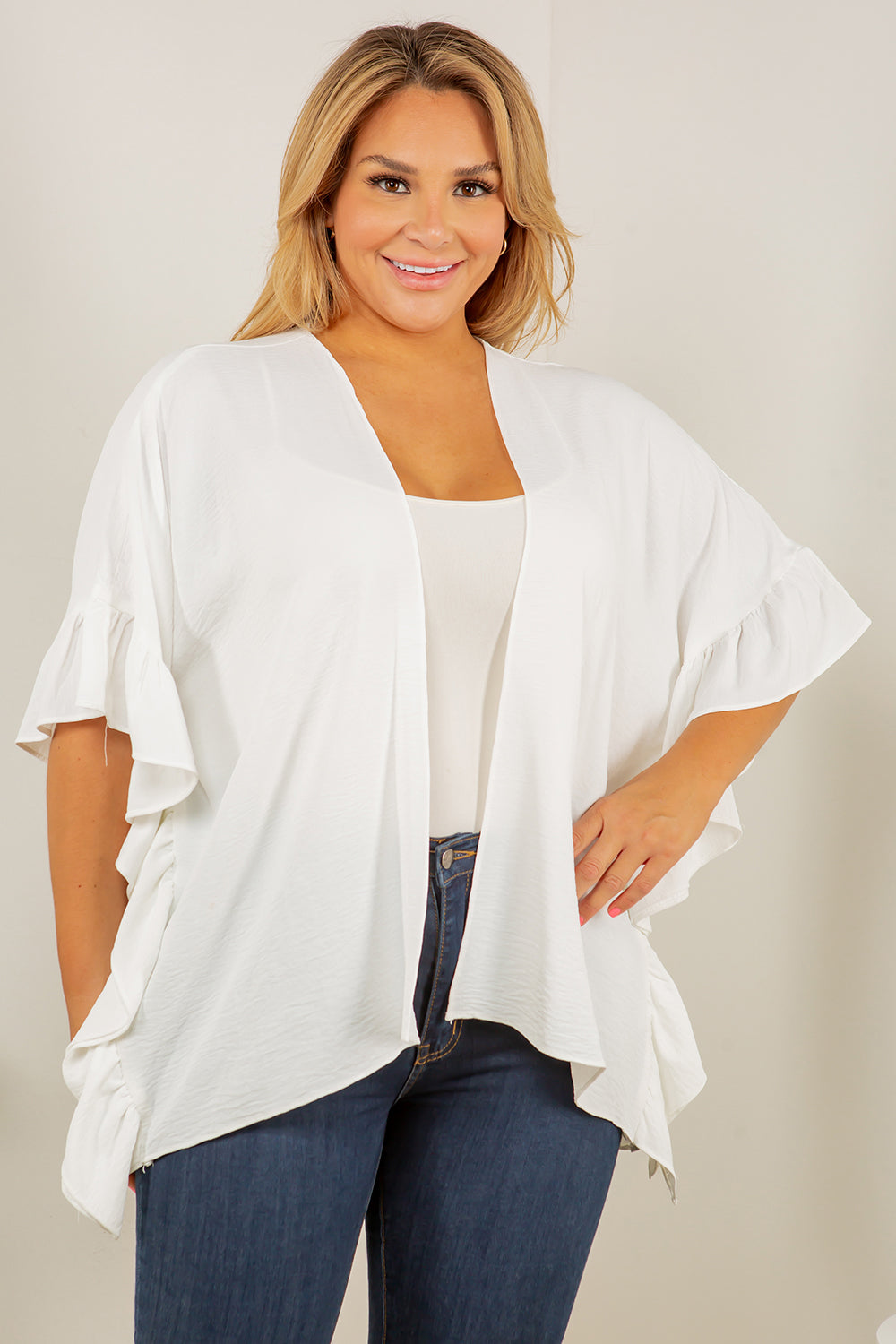Spin USA Ruffle Cardigan