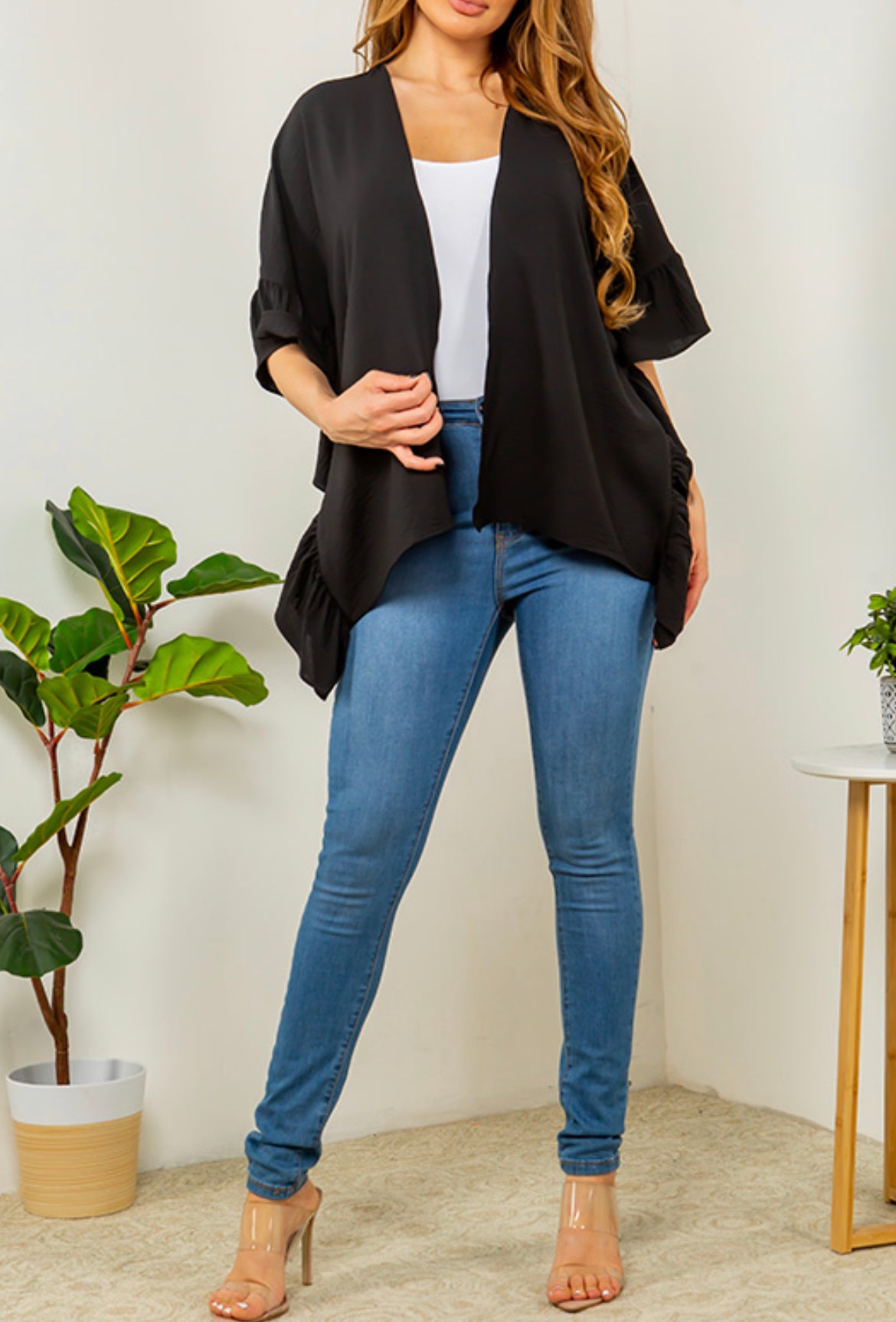 Spin USA Ruffle Cardigan