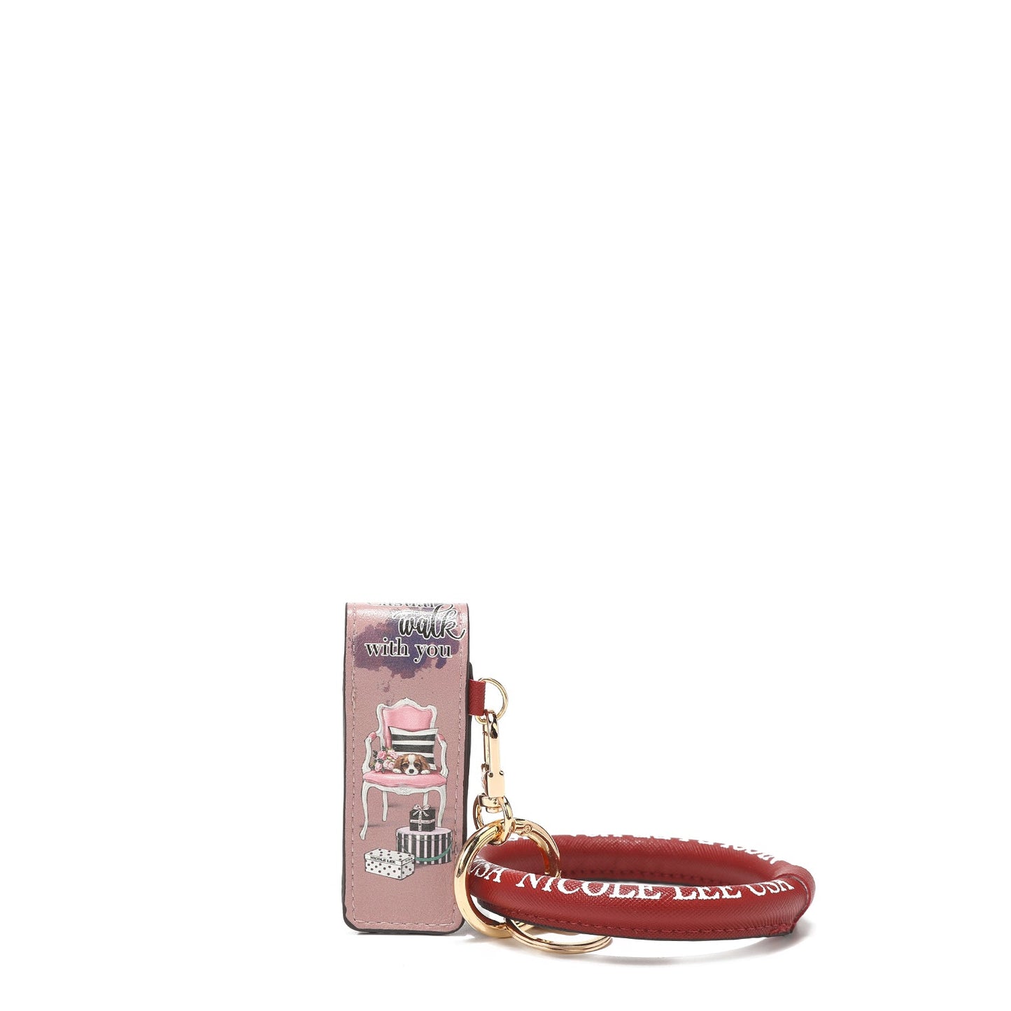 NICOLE LEE LIPSTICK CASE WRISTLET KEYCHAIN