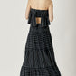 Mustard Seed Pin Stripe Print Tube Maxi Dress