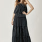 Mustard Seed Pin Stripe Print Tube Maxi Dress