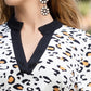 Cheetah Print V Neck Top