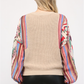 Fate by LFD Contrast Geo Print Sleeves Sweater