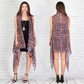 Pink Leopard Vest With Tassels