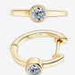 Inlaid Moissanite Huggie Earrings 18k Gold-Plated