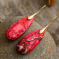 Handmade Teardrop Shape Natural Stone Dangle Earrings