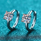 Moissanite Huggie Earrings 1 Carat