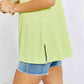 Blumin Apparel Chance of Sun Full Size Ribbed V-Neck Tank in Green