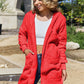 Double Take Full Size Hooded Teddy Bear Jacket with Thumbholes