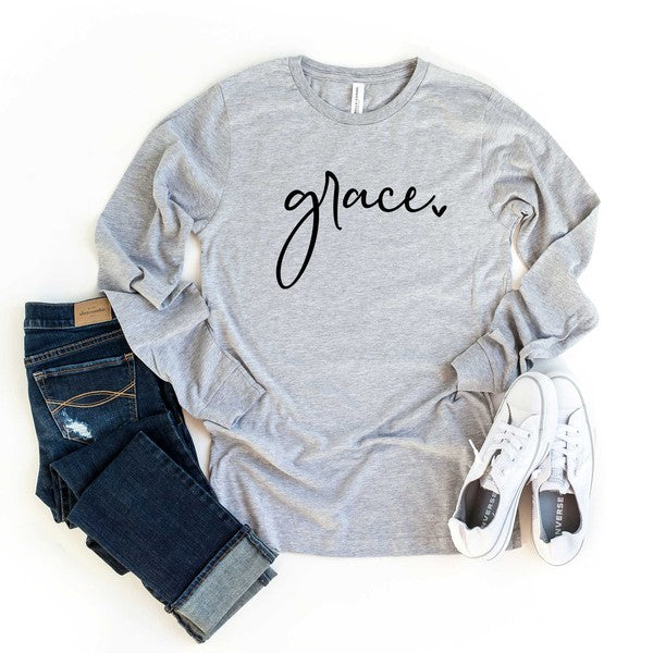 Grace Heart Long Sleeve Graphic Tee