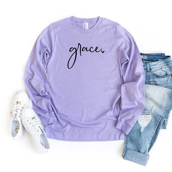 Grace Heart Long Sleeve Graphic Tee