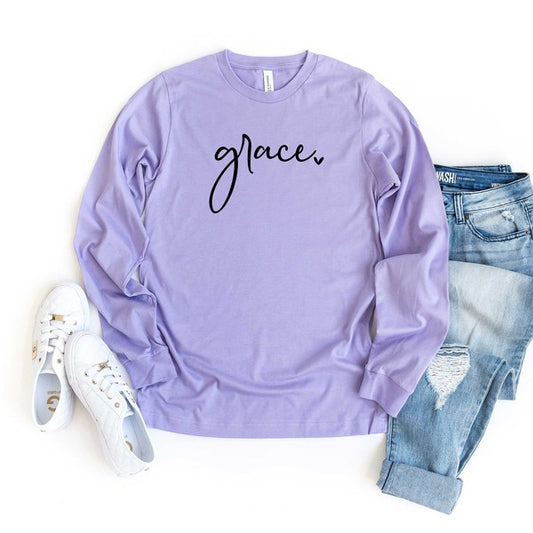 Grace Heart Long Sleeve Graphic Tee
