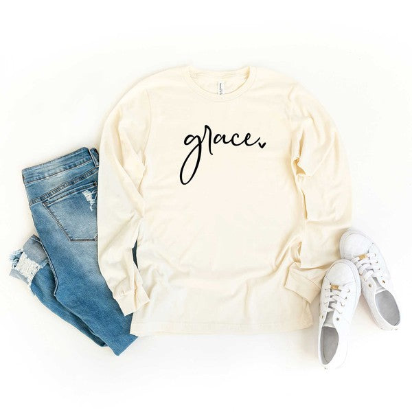 Grace Heart Long Sleeve Graphic Tee