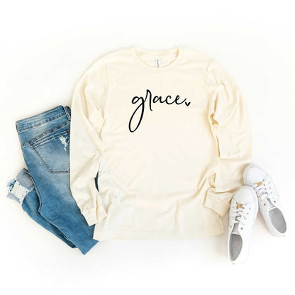 Grace Heart Long Sleeve Graphic Tee