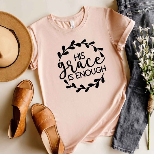His Grace Is Enough Short Sleeve Graphic Tee