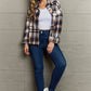 Double Take Plaid Button Front Shirt Jacket with Breast Pockets