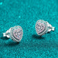 Moissanite Heart-Shaped Stud Earrings 1 Carat
