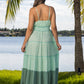 Ranees Sea Blue Long Dazzle Dress 2023 Collection