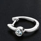 Inlaid Moissanite Huggie Earrings 18k Gold-Plated