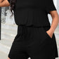 Plus Size Drawstring Waist Romper with Pockets