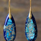 Handmade Teardrop Shape Natural Stone Dangle Earrings