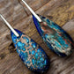 Handmade Teardrop Shape Natural Stone Dangle Earrings