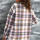 Double Take Plaid Button Front Shirt Jacket with Breast Pockets