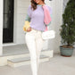 Double Take Color Block Round Neck Drop Shoulder Sweater