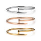 Fashion Vintage Stainless Steel Nail Bangle Bracelet