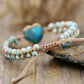 Handmade Heart Shape Natural Stone Bracelet