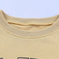 Khaki Amen Leopard Letter Print Oversized Pullover Sweatshirt