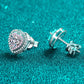 Moissanite Heart-Shaped Stud Earrings 1 Carat