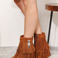Legend Womens Tassel Wedge Heel Ankle Booties