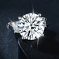Moissanite 8.6 Carat Platinum Plated Ring