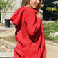 Double Take Full Size Hooded Teddy Bear Jacket with Thumbholes