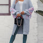 Fringe Sleeve Dropped Shoulder Cardigan