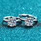 Moissanite Huggie Earrings 1 Carat