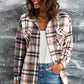 Double Take Plaid Button Front Shirt Jacket with Breast Pockets