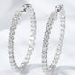 Platinum-Plated Moissanite Huggie Earrings 1.5 Carat