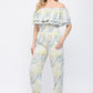 Fate by LFD Tropical Print off-Shoulders Jumpsuit with Pockets