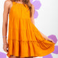Very J Sleeveless Smocked Neck Multi Tier Mini Dress