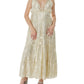 Ranees White Gold Foil Dazzle Dress