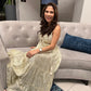 Ranees White Gold Foil Dazzle Dress