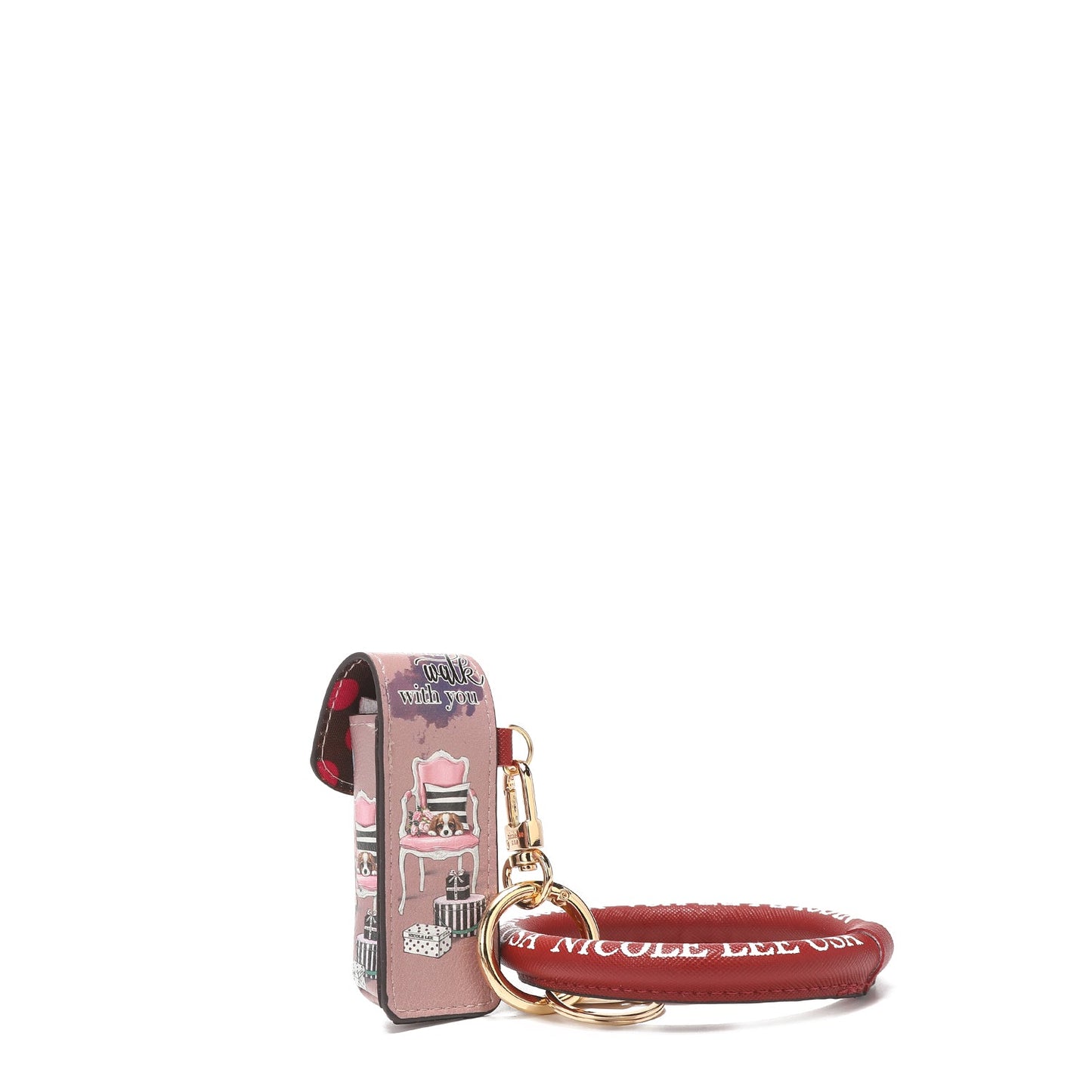 NICOLE LEE LIPSTICK CASE WRISTLET KEYCHAIN