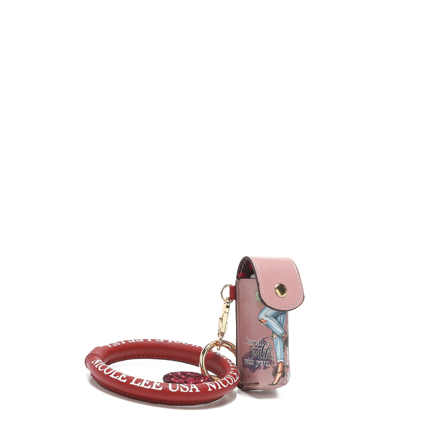 NICOLE LEE LIPSTICK CASE WRISTLET KEYCHAIN