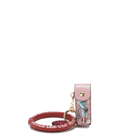 NICOLE LEE LIPSTICK CASE WRISTLET KEYCHAIN