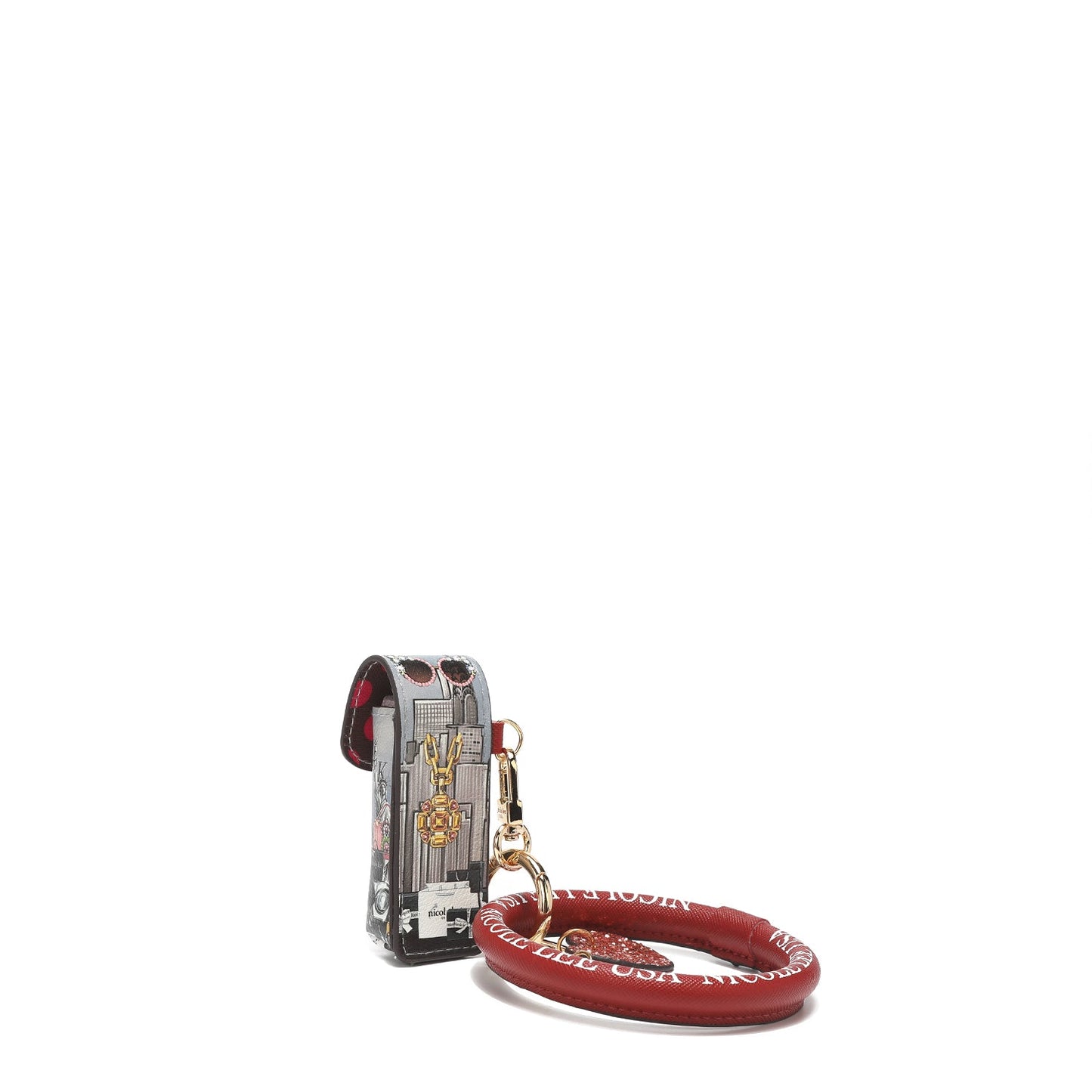 NICOLE LEE LIPSTICK CASE WRISTLET KEYCHAIN