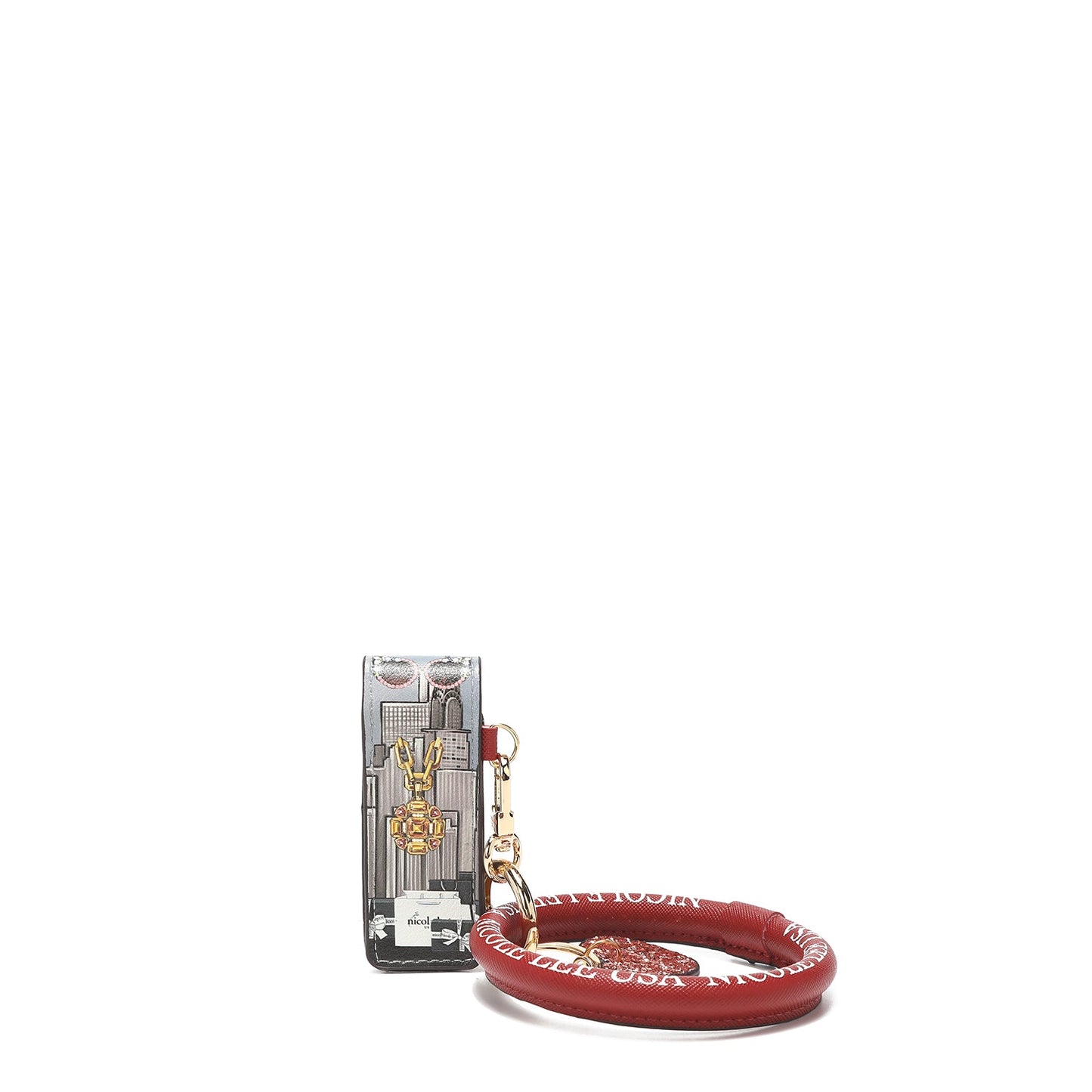 NICOLE LEE LIPSTICK CASE WRISTLET KEYCHAIN