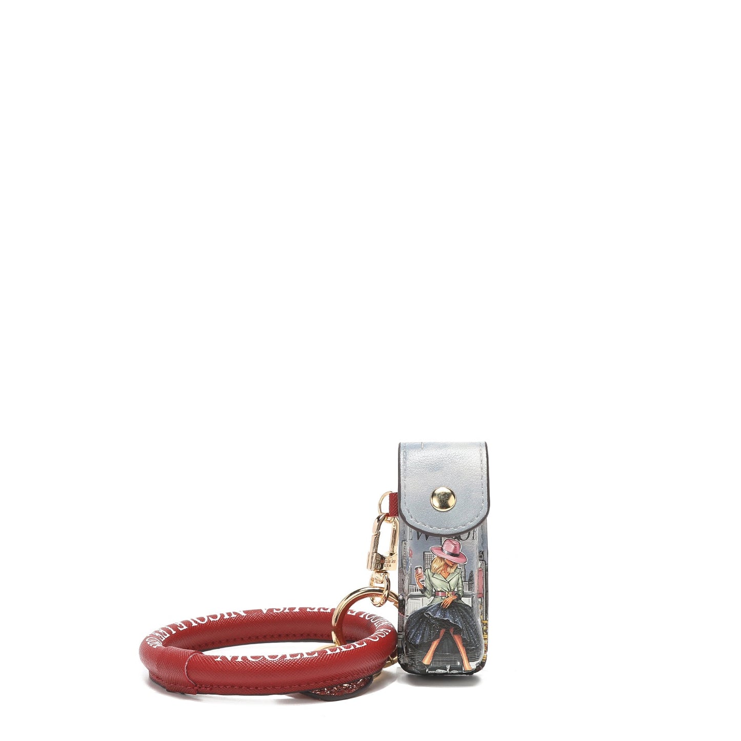 NICOLE LEE LIPSTICK CASE WRISTLET KEYCHAIN